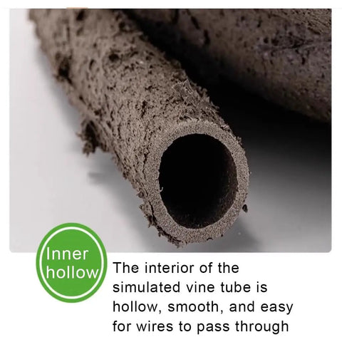 Hide Those Tangled Cables With This Smooth Waterproof Rattan Conduit Tube, showcasing hollow interior for easy wire passage.