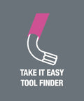 Bright Pink Long Arm Hex Key One Eighth Inch Hex Plus L Key With Rubber Grip design illustration on a gray background