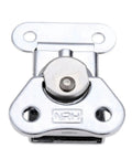 Heavy Duty 2Pc Toggle Latch Catches For Secure Wooden Box And Flight Case Protection With Spring Draw Keeper Plus Twist Lock Clamps Size 52 By 38mm close-up view showing shiny metal finish and sturdy design.