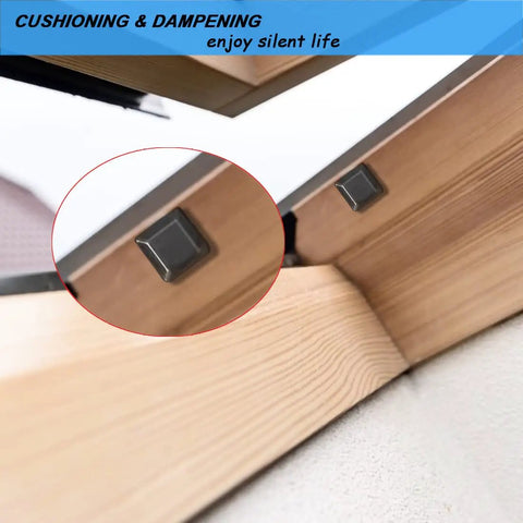 Solid Grip Furniture Bumper Pads 202 Piece Assorted Pack Premium Silicone on drawer edges protecting surfaces.