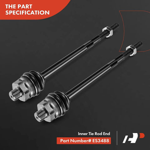 Inner tie rod end ES3488 for 13 Piece Front Upper Control Arm Sway Bar Link And Lower Ball Joint Kit For Chevy Silverado 1500 1999-2006 Tahoe 2000-2006 Avalanche 2002-2006 Suburban 2000-2006 GMC Sierra 1500 Yukon 2000-2006 4WD And AWD