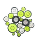 100 pcs Multisize Circular Spirit Level Bubble Level in various sizes and colors for precise leveling tasks.