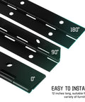 Heavy Duty Iron Piano Hinges Wear Resistant Black Continuous Metal Hinges With Screws Two Pack folding at angles