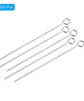 500 Pcs 304 Stainless Steel Eye Pins Open Eye Pins 50mm 22 Gauge Silver Jewelry Findings For Earrings Necklaces Bracelets DIY Craft Dope Pro Grade Set, silver open eye pins