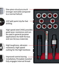 M12X1.75 Thread Repair Kit With Stainless Steel Inserts Drill Tap Counterbore And Install Driver 10 Pcs in EVA Box