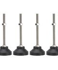 Heavy Duty M8 Adjustable Leveling Feet With Non Slip Rubber Base For Furniture Tables Chairs Shelves And Racks Rock Solid Wobble Free