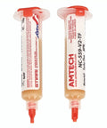 No Clean Tacky Flux For Hand Soldering Tin Lead ROL0, 10g Syringe Kit, two rosin-based syringes with clear residue