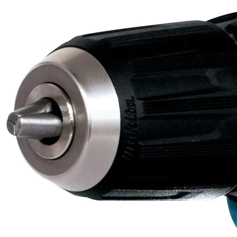 Close-up of the chuck on the Super Lightweight 12v Max CXT Cordless Two Piece Combo Kit driver drill.
