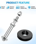 Heavy Duty Golf Cart Front Roof Top Support Repair Kit Locks Down Loose Panels Tight With Stainless Screws Nuts And Washers, showing bolts and washers.
