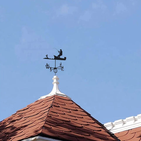 Weather Vane Roof Mount Kit For Outdoor Decor, Wind Direction Indicator With Stand, Barnyard Yard Ornament For Farmhouse Backyard, Lawn Decor For Garage Or Patio, Easy Install And Weatherproof