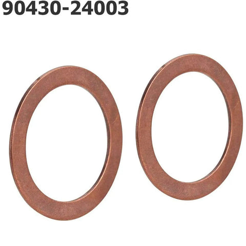 Copper washers from Toyota Differential Drain Plug Crush Washers And Gaskets Kit For Front And Rear Diff And Transfer Case Compatible With 4Runner Tacoma Tundra FJ Cruiser Land Cruiser