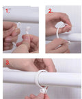 Step-by-step installation of Heavy Duty Plastic Curtain Clips 34mm Openable Rings 200 Pack For Drapery Rods Bathroom Shower Window Blind Hanger Easy Glide Hanging Loop For Velvet And Blackout Drapes Rust Resistant Moisture Proof No Sweat Install