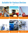 Various machinery types including industrial, agricultural, construction, medical, electric motors, and machine tools.