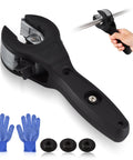 Ratcheting Tube Cutter For Tight Spaces With Ergonomic Handle And Sharp Blades That Easily Cut One Quarter Inch To One And One Eighth Inch Copper Brass And Aluminum Pipes Includes Three Steel Blades And Slip Free Gloves For DIYers And Pros with included gloves and spare blades in view