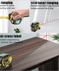 Built Tough 3 In 1 Laser Tape Measure With 130 Foot Range And 16 Foot Digital Ruler for precise long-distance measurements and markings.