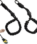 Adjustable Anti Loss Glove Straps Set For Outdoor Sports Heavy Duty Nylon Wrist Leashes Skiing Mountaineering Black Durable Weave