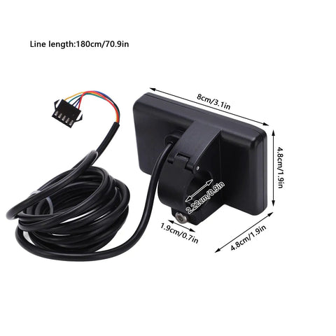 Dope S866 Bike Computer With LCD Display For 24V 36V 48V Electric Scooters And Bikes, Speedometer And Odometer, Plug Ready, 22mm Handlebar Fit, Black, Easy Readout For Road And Mountain Rides