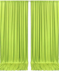 Light Green Polyester Backdrop Curtains Panels Two Pack 10 Feet By 8 Feet With Rod Pockets Wrinkle Resistant Ideal Wedding Ceremony And Party Decor For Home Windows