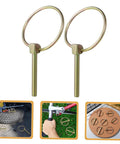 Heavy Duty Lynch Pin Kit With Locking Clips For Trailers Tractors And Mowers Quick Release Design For Easy Maintenance And Safe Operation Three Sixteenth Inch Pins For Trucks Agricultural And Industrial Use, two steel lynch pins