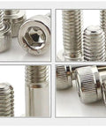 Close-up of 10 Pack Hex Socket Head Cap Screws Set M10 M12 M14 M16 M18 M20 Fully Threaded Grade 12.9 Carbon Steel for hardware use
