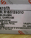 R165129310 Ball Carriage Rexroth Kugelwagen product label on packaging
