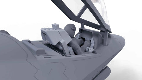 Cockpit view of F 35A Fighter Aircraft 1 72 Scale Model Kit Unbuilt Unpainted Highly Detailed New Tool 2024 Stealth Multirole Jet