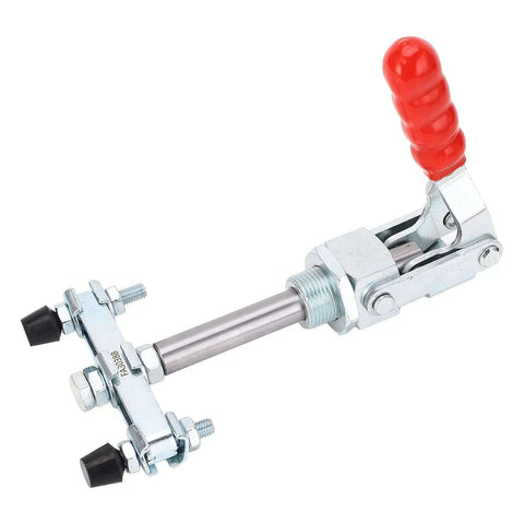 Double Headed Push Pull Toggle Clamp With 65.5 mm Stroke And 318 kg Clamping Force Iron Construction Rubber Pressure Heads