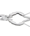 Stainless steel open Folding Multitool Pliers 9 In 1 For Repairing And Survival On The Go, featuring various tools