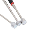 Handy Dandy Telescoping Magnetic Pickup Tool With 10 15 20 Lb Strength Retractable Pen Kit Made For Garage Garage Factory Jobs Featuring Soft Comfortable Grip Handle That Lets You Snag Nails Screws Bolts And More Without Bending Over Or Getting Dirty, close-up of three magnet heads