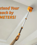 Telescoping Paint Roller Extension Pole With Universal Twist On Metal Tip For Grab And Go Reach Great For Painting Dusting And Window Cleaning Extends From One And A Half To Three Feet Lightweight Yet Sturdy And Easy To Adjust For Hard To Reach Spots used for ceiling dusting