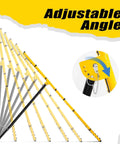 Volleyball Rebounder Net 7x4 Ft With Five Angle Adjustments for outdoor training, showing multiple angle settings.