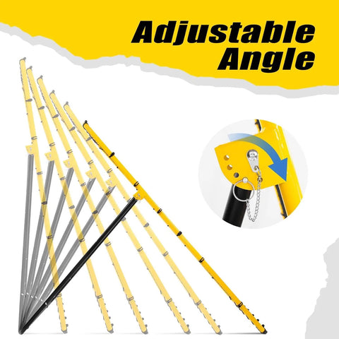 Volleyball Rebounder Net 7x4 Ft With Five Angle Adjustments for outdoor training, showing multiple angle settings.