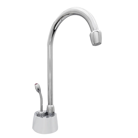 Velosah Instant Hot Water Dispenser Faucet With Gooseneck Spout Polished Chrome One-Handle 9.25 Inch Tall