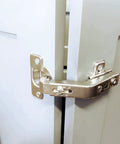 Heavy Duty Clip On Lazy Susan Hinge Set For Corner Cabinets full overlay 135 degree folding door hinges installed on a cabinet