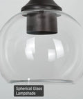 Clear Globe Glass Shades Set, 6 By 5 Inch, 1 5 Eighth Inch Fitter Opening For Threaded Medium Base Socket, hanging view