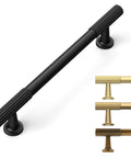 Matte Black Cabinet Pulls 5 Inch Center To Center Zinc Alloy Kitchen Handles 10 Pack in various finishes