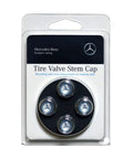 Mercedes Benz Genuine Q 6 40 8131 Valve Stem Caps Blue Laurel Wreath Dope Look for Car Wheels Durable Metal Weatherproof