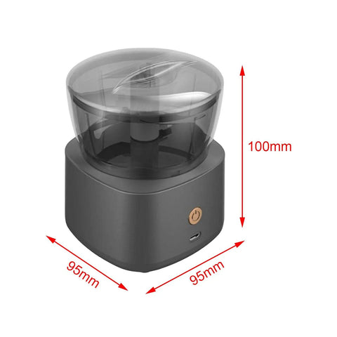 DimyFew Portable Electric Meat Grinder With Stainless Steel Blade And Non Slip Handle. Large capacity food processor in grey.