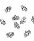 Antique Silver Dragonfly Spacer Beads Pack Of 50 For Jewelry Making 10x15mm Zinc Alloy Insect Charms With 1mm Holes
