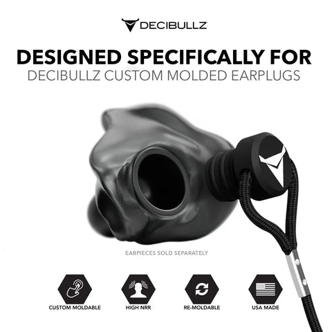 Custom Earplug Lanyard For Decibullz Hearing Protection, Never Lose Your Earplugs Again, Neck Cord With Easy Access, Keeps Your Hearing Gear Safe, Convenient Fit For On The Go Use