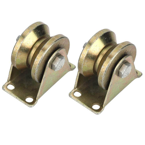 2 Pack V Type Sliding Gate Roller Heavy Duty V Groove Wheel Track Rail For Industrial Machines And Sliding Doors