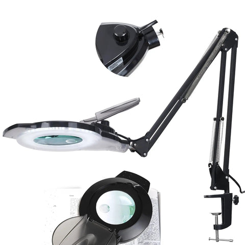 10X And 30X Magnifying Glass With Light And Stand Beast Pro Grade 2200 Lumens Stepless Dimmable LED Magnifier Lamp Real Glass Lens