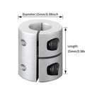 11mm To 11mm Aluminum Shaft Coupling Rigid Clamp On D25 L25 Beefy Built Shaft Coupler for CNC Machines and 3D Printers