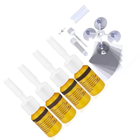 Effortless Windshield Repair Kit For Scratches And Chips, Quick Fix Set For Cracks with resin bottles and applicator tools