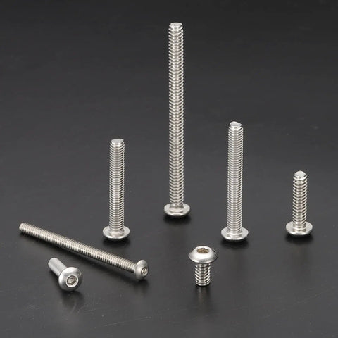 Top Shelf Heavy Duty Button Head Socket Cap Screws, 20 Pack Number 10-32 By 3/8 Inch 304 Stainless Steel grouped by size and height