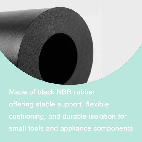 Heavy Duty M10 Rubber Spacer 10 mm ID, 20 mm OD, 20 mm High NBR Bushing For Anti Vibration Isolator close-up