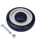 Four Pack 5 Inch Shopping Cart Replacement Wheels With Threaded Stem Casters Half Inch Diameter Thirteen Threads Per Inch One Inch Long