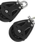 Heavy Duty Nylon Pulley Block Set For Boats, Single Rotating Marine Sailboat Accessory, 460kg Load Capacity, Fits 10mm Lines