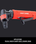 One Quarter Inch Angle Die Grinder With Spindle Lock 21,000 RPM High Speed Workhorse For Tight Spots Angled Head For Narrow Corners