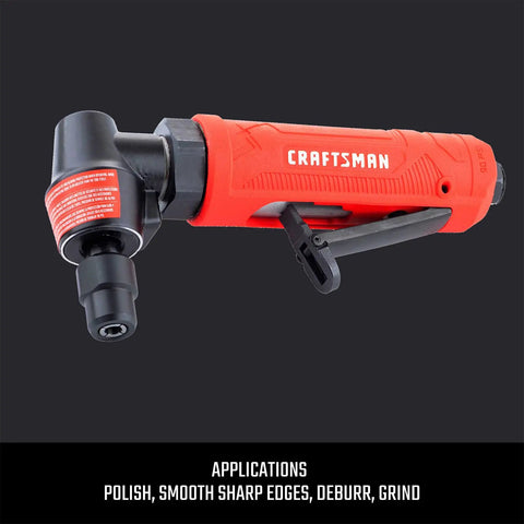 One Quarter Inch Angle Die Grinder With Spindle Lock 21,000 RPM High Speed Workhorse For Tight Spots Angled Head For Narrow Corners